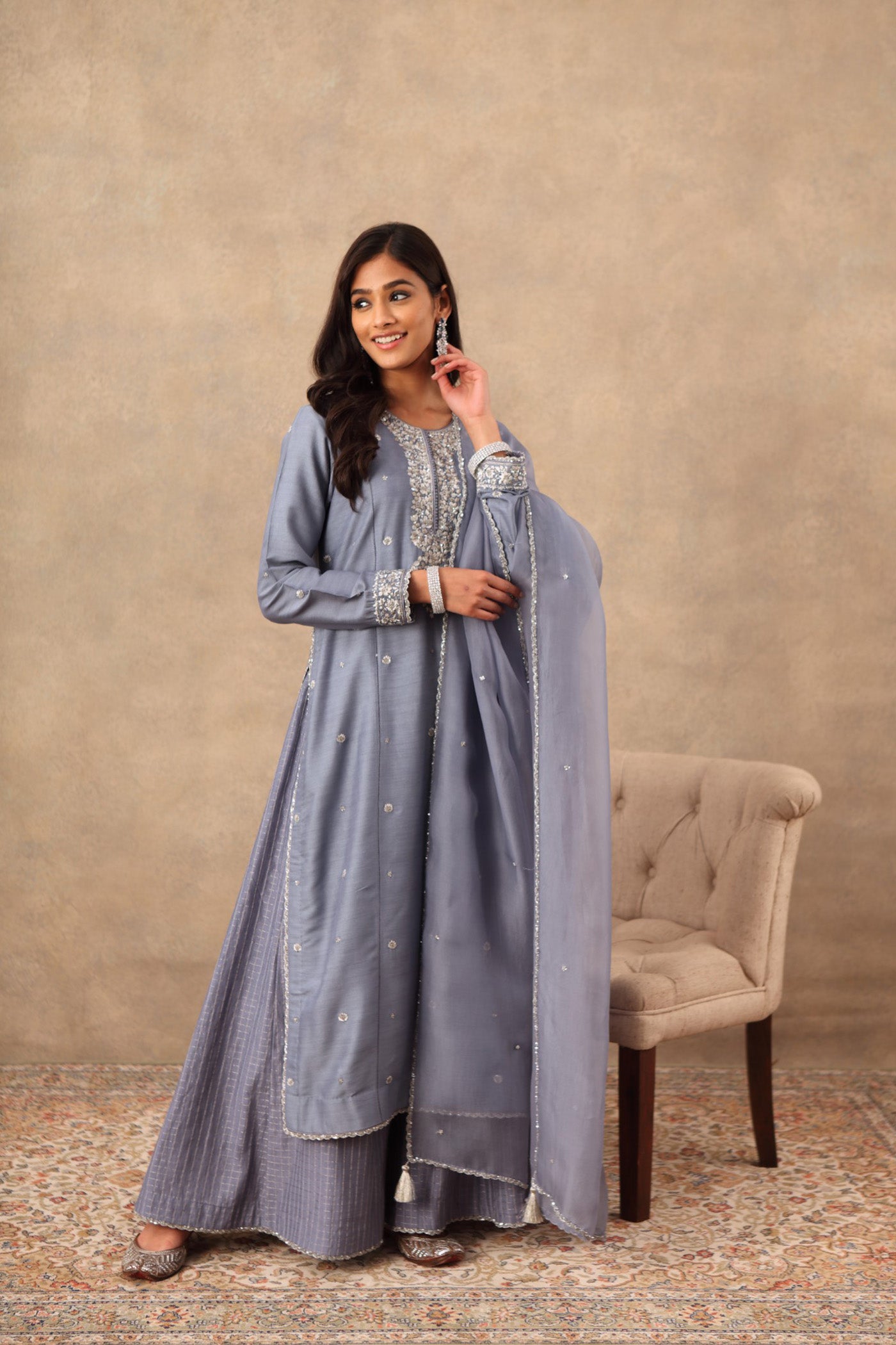 silk kurta dress Elegant Black Silk Kurta for Women